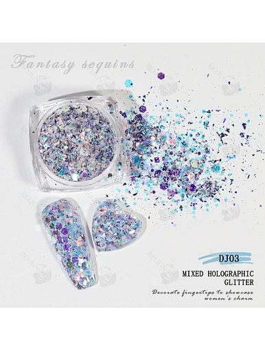Metallic Rainbow Effect Holographic Chunky Glitter